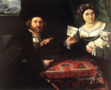 ロレンツォ・ロット Painting - 夫婦 1523 ルネッサンス ロレンツォ ロット
